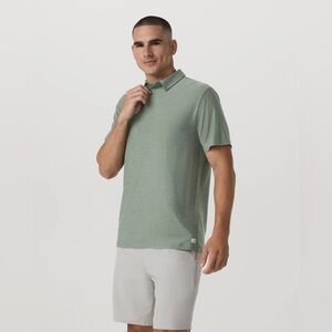 Vuori Strato Tech Polo Shirt in Thyme Heather Size 3XL XXXL Light Green V188